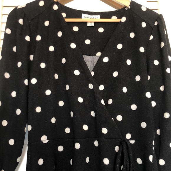 3 For $25 Black and White Polka Dot Sweater - Picture 2 of 4